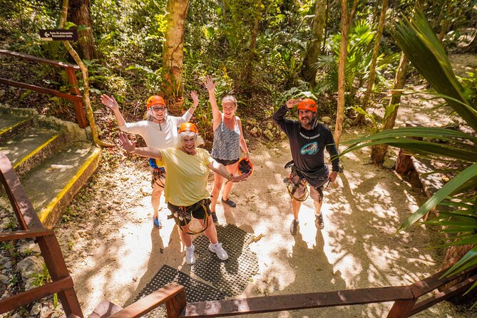 Private Jungle Adventure tour: Zipline + Rappel + Cenote - Rappelling down into the cenote