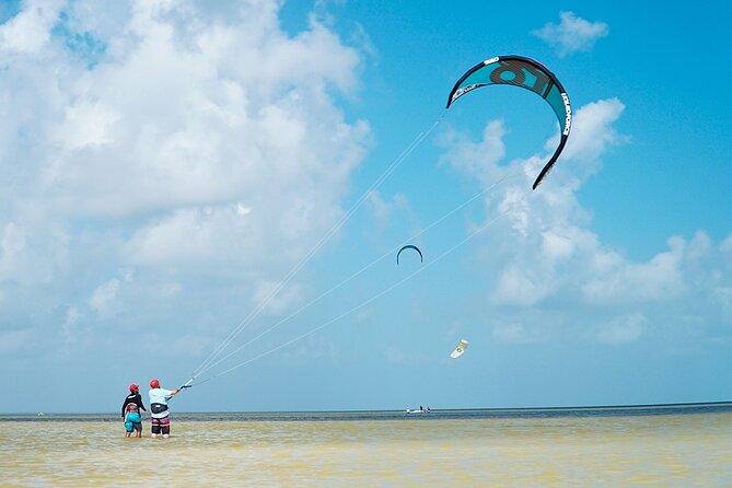 Private Kiteboarding lesson in Cancun - Equipment, launch area, and jetski support