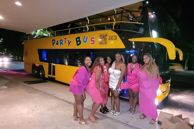 Private Party Bus Loop in Cancun - A moving nightclub along Avenida Kukulkan