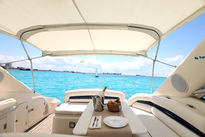 Private Premium Yacht 46FT Rental in Cancún - The four-hour plan: snorkeling and Playa Norte