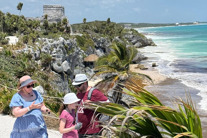 Private VW Beetle Tour Swim with Turtles, Visit Tulum Ruins&Town - Tulum town, the coastal road, and lunch