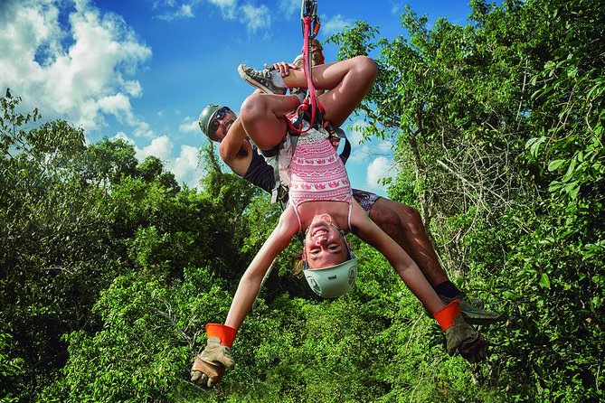 Selvatica Adventure Park ATV and Ziplines in Cancun and Riviera Maya - Rope course and the parachute-style drop