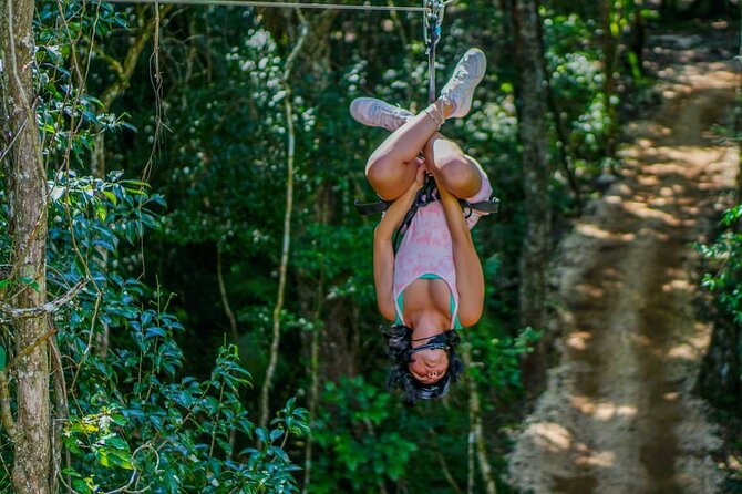 Shared ATV's and Zip Lines and Swimming in a Real Cenote. - Zip lines and hanging bridges for about 40 minutes