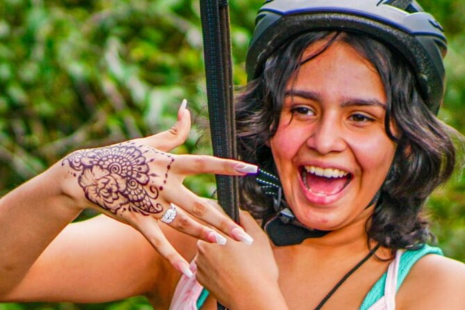 Shared ATV's and Zip Lines and Swimming in a Real Cenote. - Lunch after the active sections
