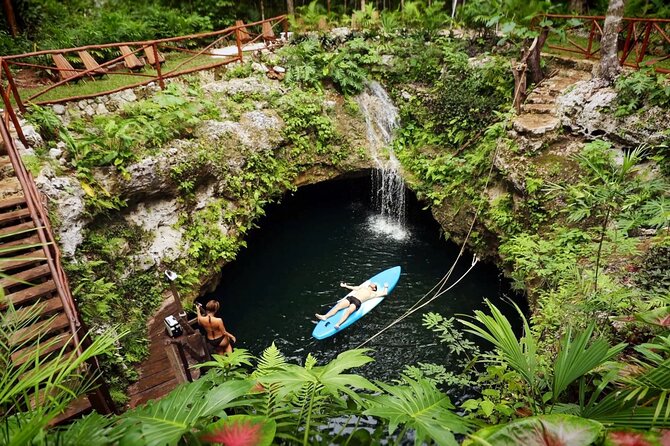 Small Group Explore 3 Secret Cenotes with Tequila Tasting - Cenote Verde Lucero: Water, Jungle, and a Jump Platform