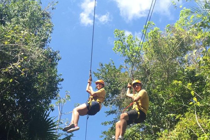 Snorkel, ATV, Zipline and Cenote Adventure from Cancun - Swimming in a limestone cenote
