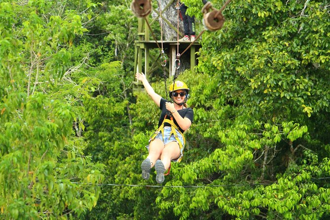 Solo ATV 4 Ziplines, Lunch, Transportation and Tequila Tasting - A quick burst of jungle activities for $43