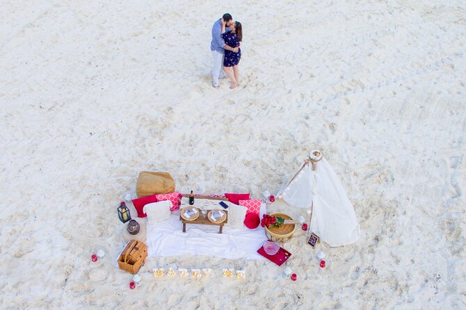 Sunset Beach Proposal - The public-beach setting: romantic but not completely secluded