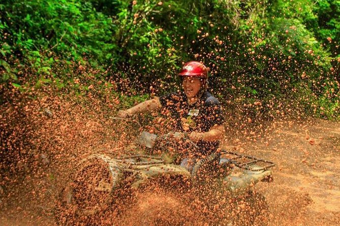 Super Combo ATV in Cancun with Zipline, Snorkel, Cenote, transfer - Cooling off in a Mayan cenote