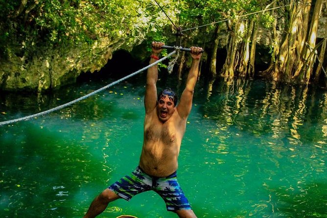 The best adrenaline day Atvs shared, ziplines and cenote Playa del Carmen - The jungle zipline circuit