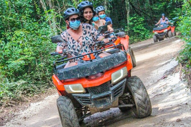 The best adrenaline day Atvs shared, ziplines and cenote Playa del Carmen - Swimming in a Maya cenote