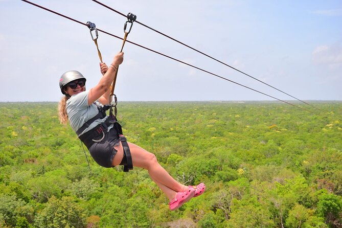 Tulum Adrenaline Tour ATV Ziplines and Cenote Swim Day - Six ziplines, including a 1-kilometer run