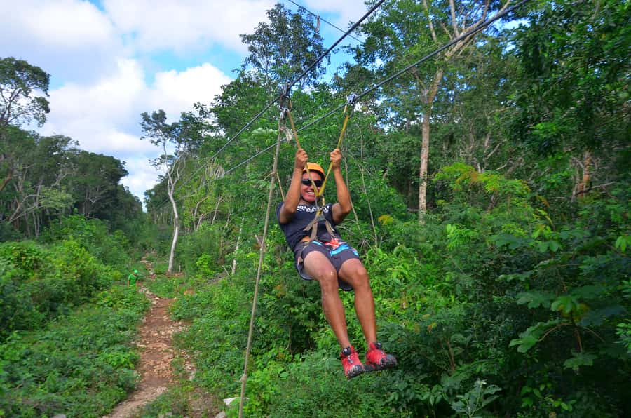 Tulum: ATV, Cenote, Zip lining and Rappelling Experience - The cenote swim inside a limestone cavern