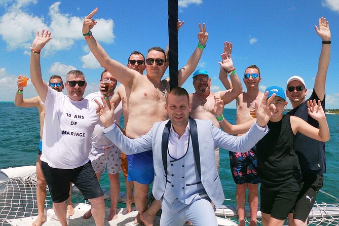Unforgettable Catamaran Journey: Cancun to Isla Mujeres! - Sailing toward Isla Mujeres on the Blue Star 4
