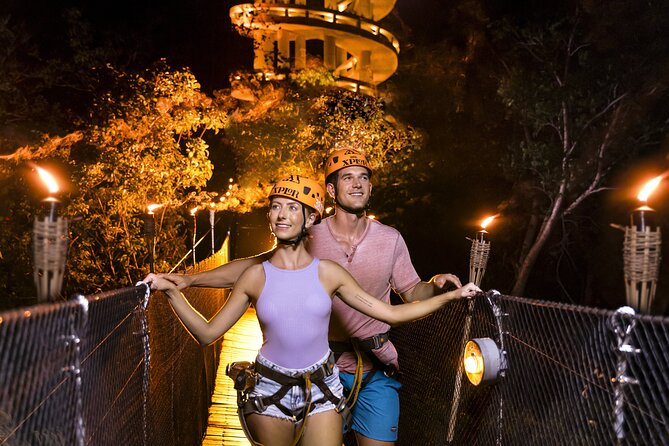 Xplor Fuego with Buffet Style Dinner and transportation - The seven zip lines and the climb to the towers