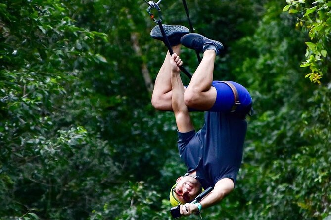 Zipline, Cenote and ATV Adventure with Pickup - Cooling off in a natural cenote