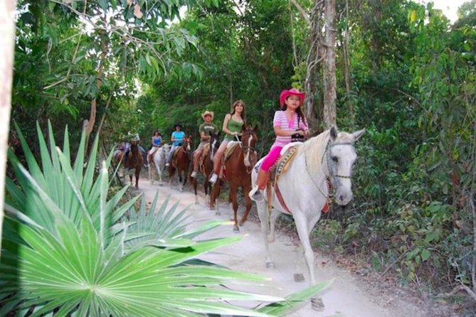 Ziplining and Horseback Riding Experience from Cancun and Playa del Carmen - Short ziplines with a fast change of pace